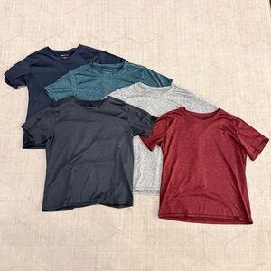 Real Essentials' Short Sleeve T-Shirt Set Navy, Teal, Gray, Charcoal, Maroon L